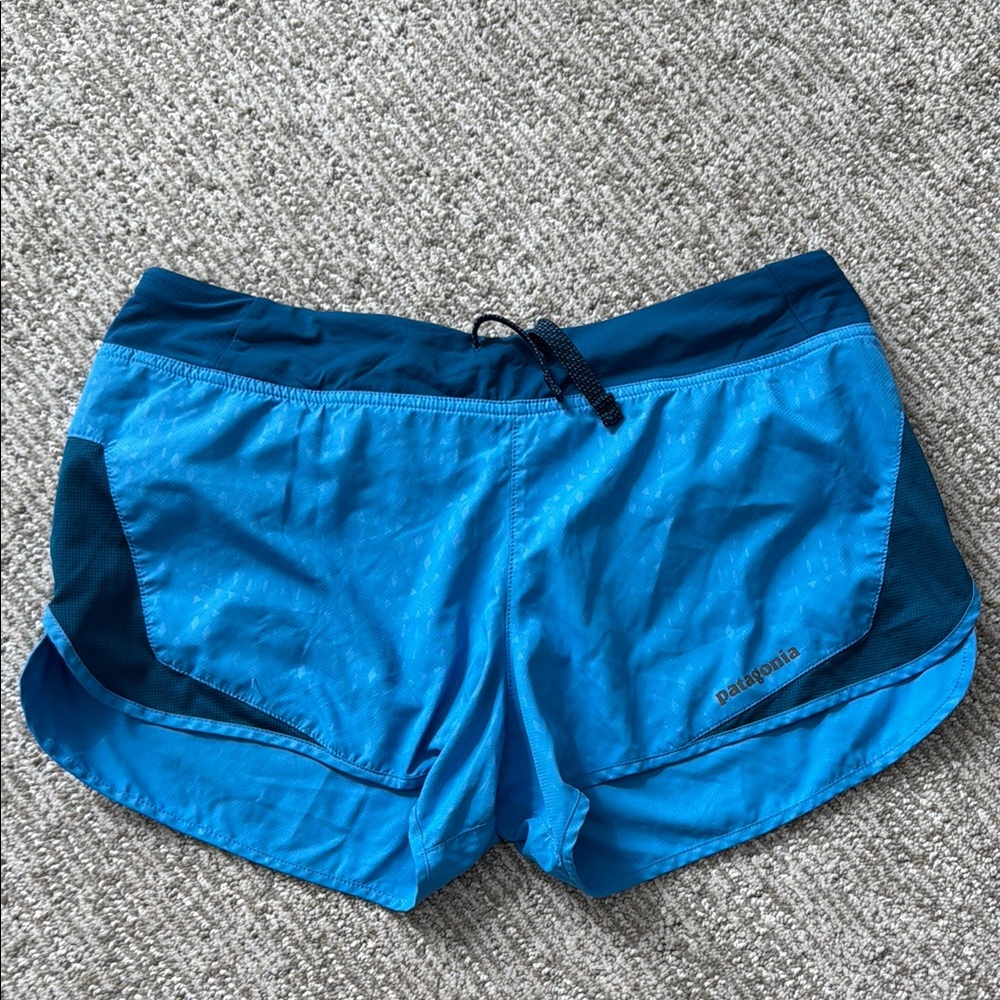 Patagonia Strider blue running shorts